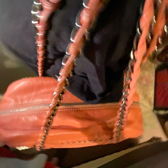 Auth Chanel Luxury Ligne Salmon Bowler Handbag - Picture 7 of 11